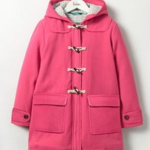 Girls Boden Duffle Coat in Pink Size 9-10